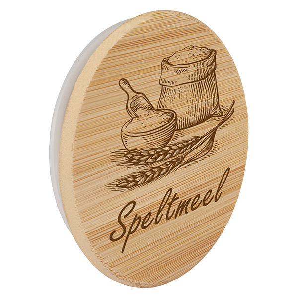Houten deksel "Speltmeel" voor WECK RR100 Houten deksel "Speltmeel" voor WECK RR100