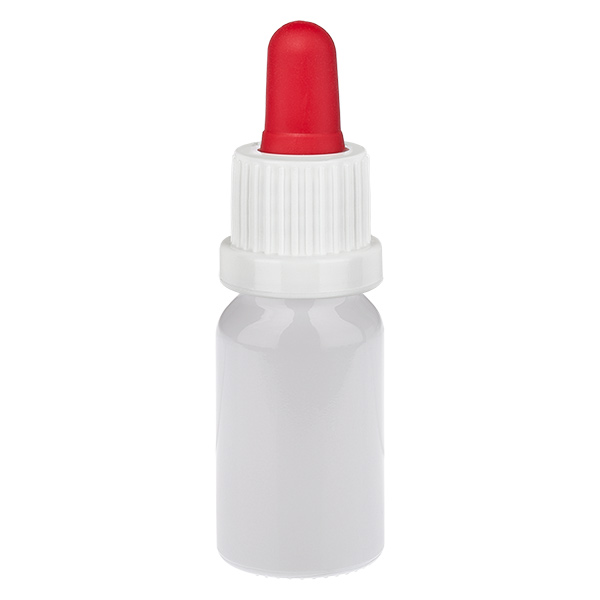 10 ml pipetflesje wit/rood originele sluiting WhiteLine UT18/10 10 ml pipetflesje wit/rood originele sluiting WhiteLine UT18/10