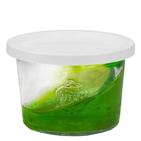 Set van 12 Weckpotten 80 ml bekers met 12 huishouddeksels Set van 12 Weckpotten 80 ml bekers met 12 huishouddeksels