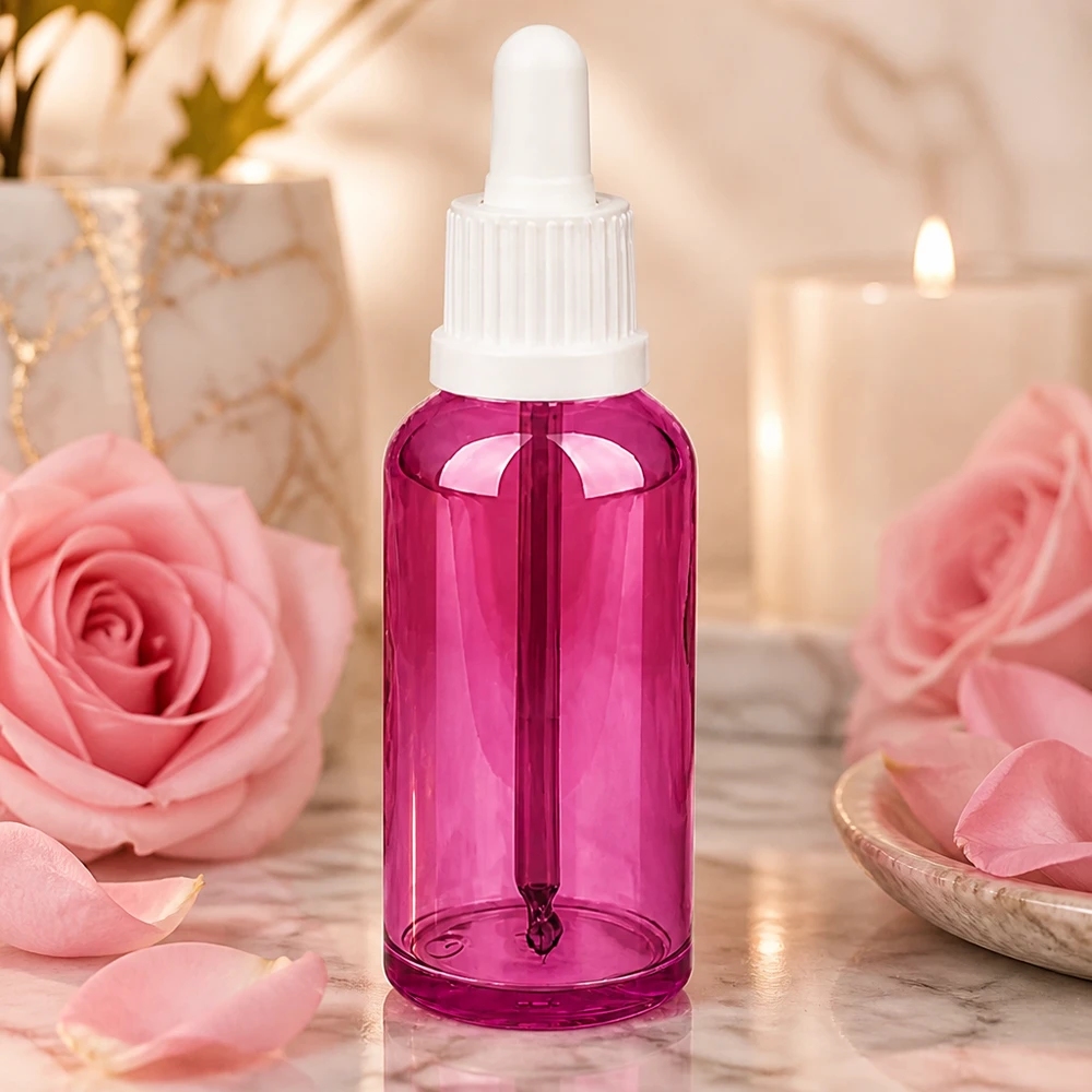 Hoogwaardige pipetfles 50ml violet transparant - veilige opslag van vloeibare actieve ingrediënten