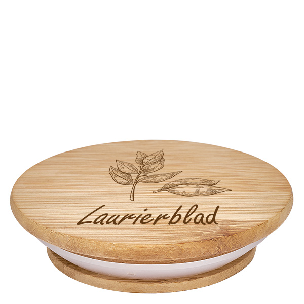 Houten deksel "Laurierblad" voor WECK RR60 Houten deksel "Laurierblad" voor WECK RR60