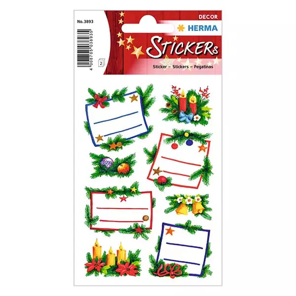 Sticker 'Kerstboomschikking' (16 stickers met glitter) Sticker 'Kerstboomschikking' (16 stickers met glitter)