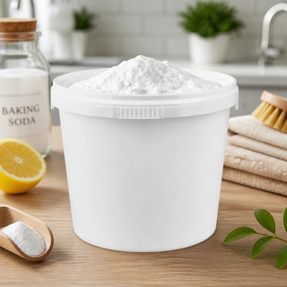 Compacte opbergemmer van 1 liter, wit, met deksel, gemaakt van stevig PP-kunststof