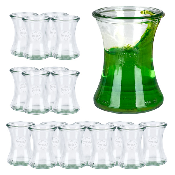 Set van 18 Weck potten 370ml delicatessenpot Set van 18 Weck potten 370ml delicatessenpot