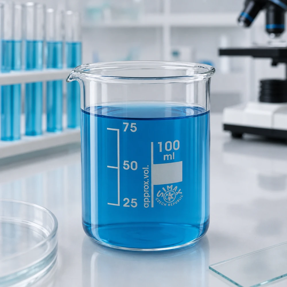 Laboratoriumbeker 100ml lage vorm gemaakt van hittebestendig borosilicaatglas voor nauwkeurige metingen