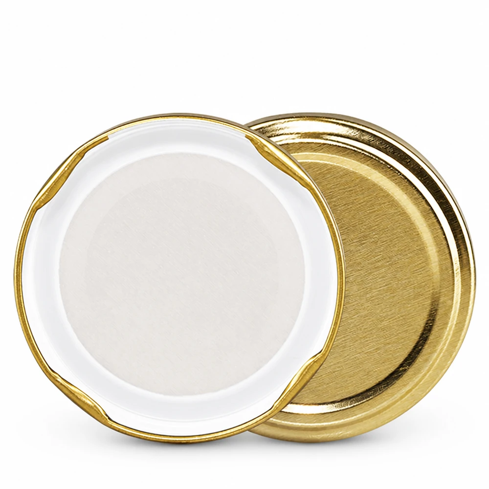 UNiTWIST TO58 goud, BioSeal, BPA-NI, unitemp Gouden TO58-schroefdop met witte BioSeal-afdichting, optioneel, BPA-vrij, unitemp