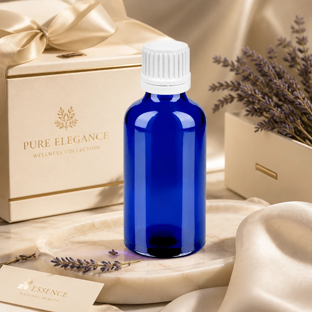 50ml druppelflacon met ergonomische witte dop voor eenvoudig gebruik