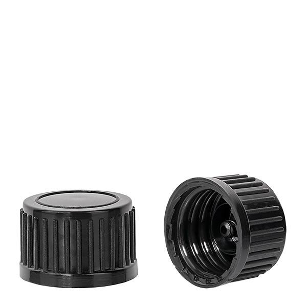 Schroefdop zwart (DIN18, UT18) Standaard