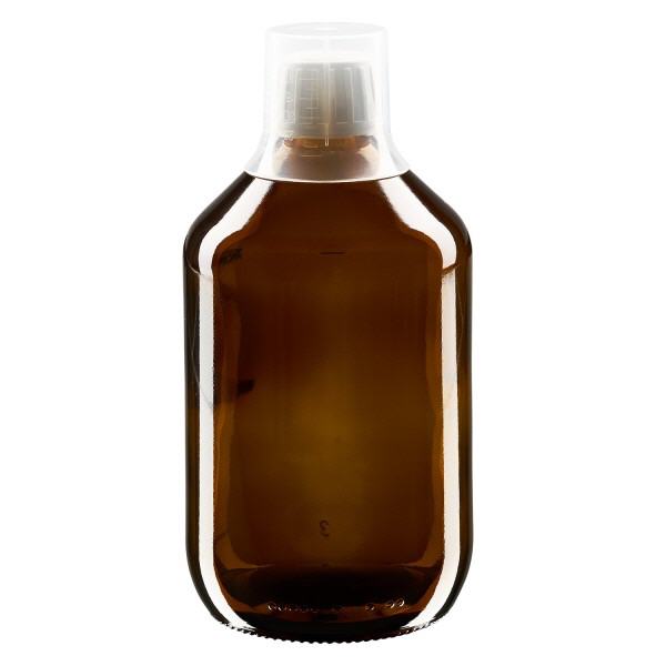 500 ml Euro-medicijnflessen met witte schroefsluiting en doseerbeker 30ml 500 ml Euro-medicijnflessen met witte schroefsluiting en doseerbeker 30ml