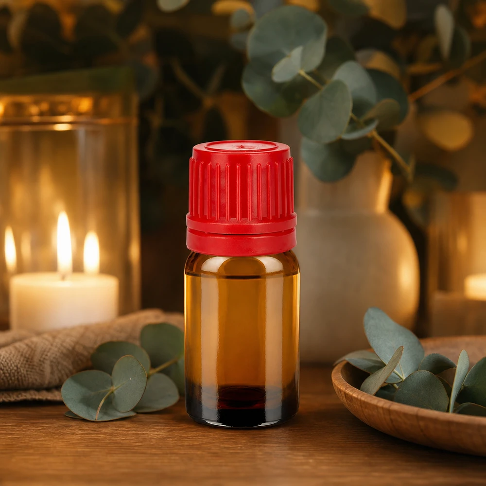 5ml flesje 11mm SV rood OV BrownLine UT18/5 5ml amberkleurig glazen flesje 11mm schroefdraad met rode schroefdop voor nauwkeurig doseren
