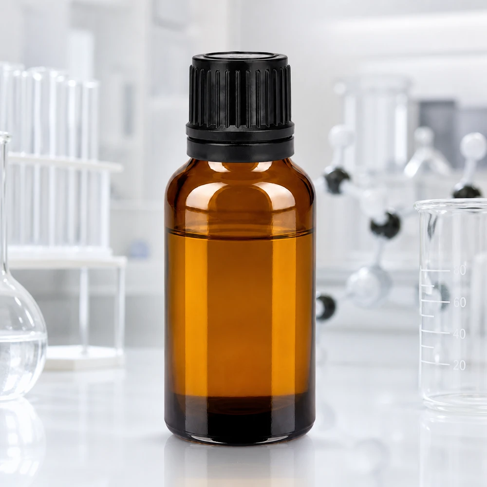 Chemicaliënbestendige glazen fles van 20 ml met dichte schroefdop voor laboratoriumtoepassingen