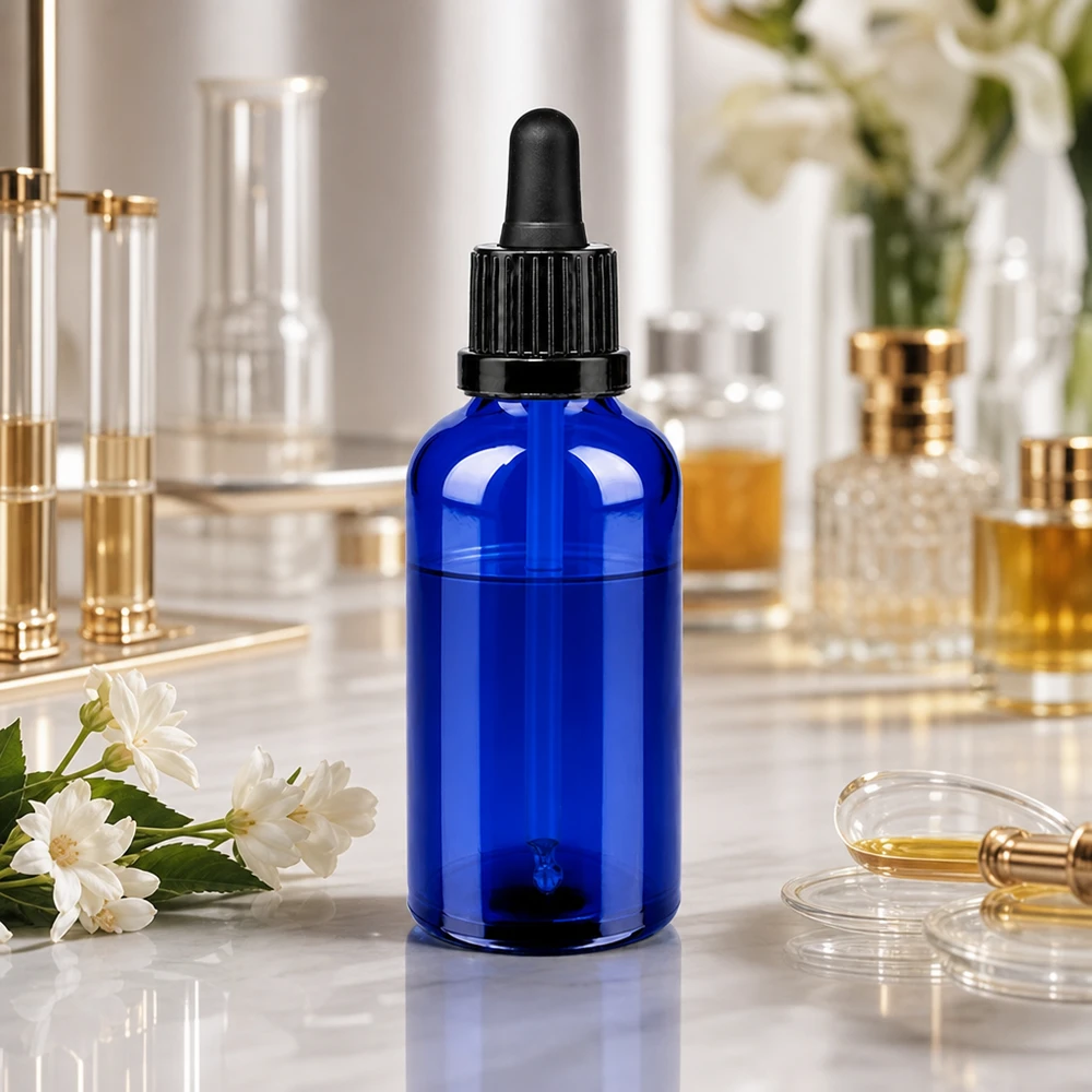Apothekersfles van 50 ml met elegant design - zwarte pipet voor milliliter nauwkeurige dosering