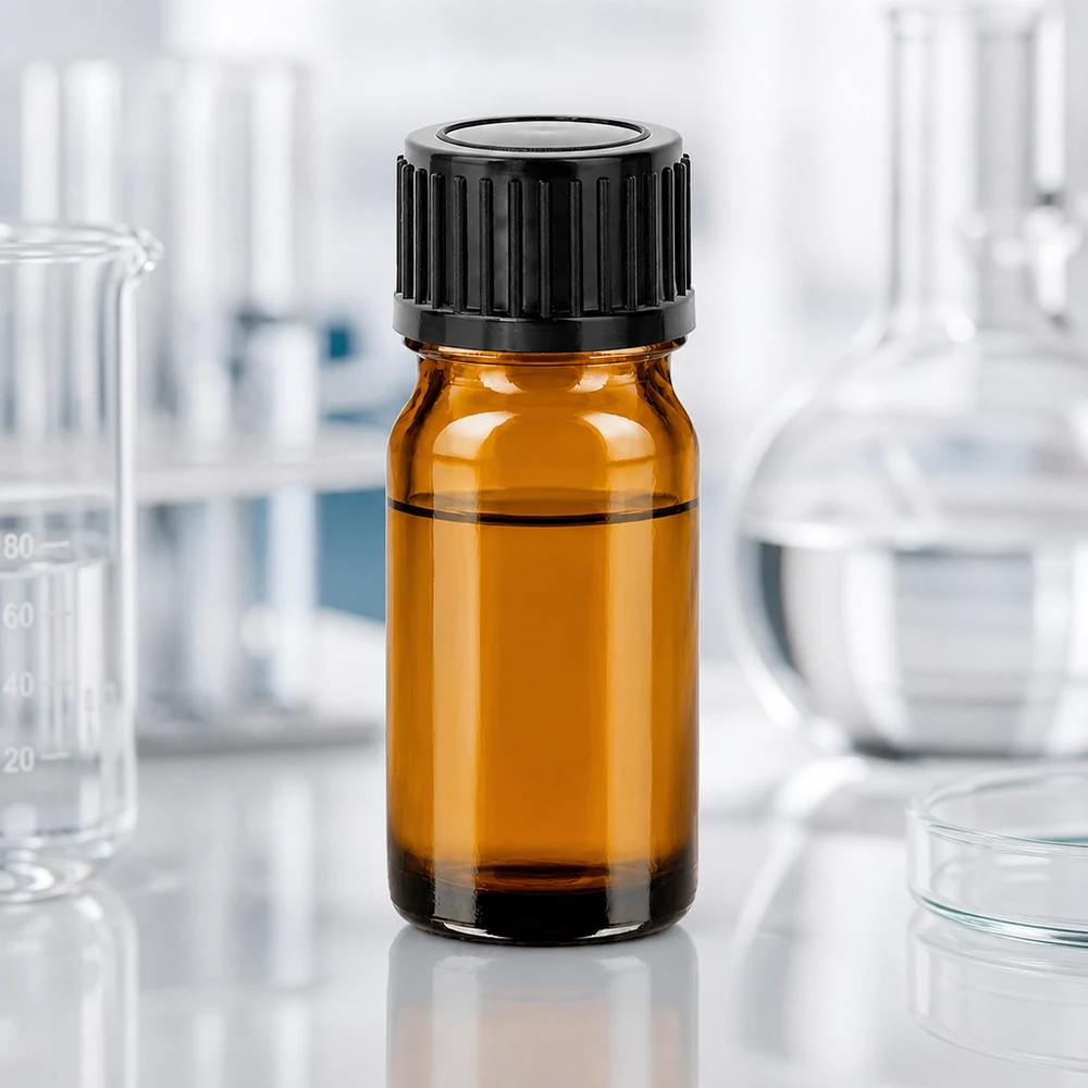 5ml flessenglazen 11mm SV zwart STD BrownLine UT18/5 Compact glazen flesje van 5 ml in bruin met zwarte dop voor het nauwkeurig doseren van kleine hoeveelheden