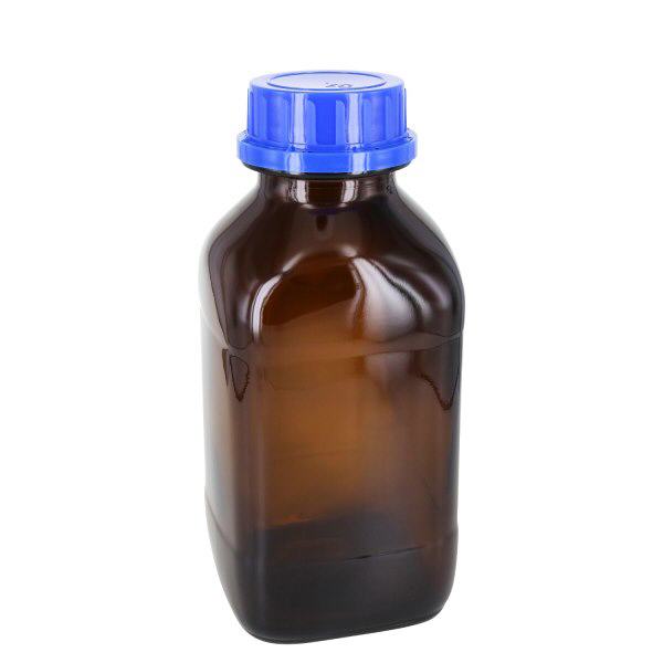 1000 ml vierkante fles met wijde hals bruin glas, incl. schroefsluiting VR DIN54 blauw met EPE-tussenlaag 1000 ml vierkante fles met wijde hals bruin glas, incl. schroefsluiting VR DIN54 blauw met EPE-tussenlaag