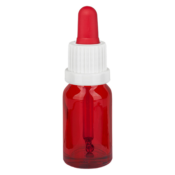 10ml pipetfles wit/rood OV RedLine UT18/10 10ml pipetfles wit/rood OV RedLine UT18/10
