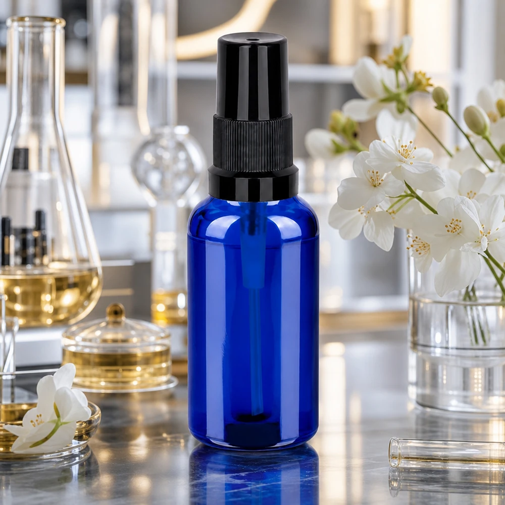 30ml spuitfles zwart STD BlueLine UT18/30 30 ml blauw glazen flesje met precieze sproeikop voor het gedoseerd aanbrengen van vloeistoffen
