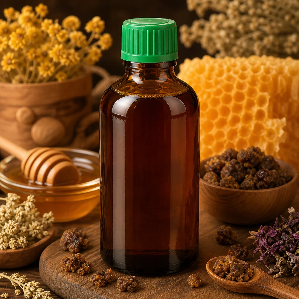 Professionele glazen fles van 50 ml met druppelsysteem voor apotheken en natuurgeneeskunde