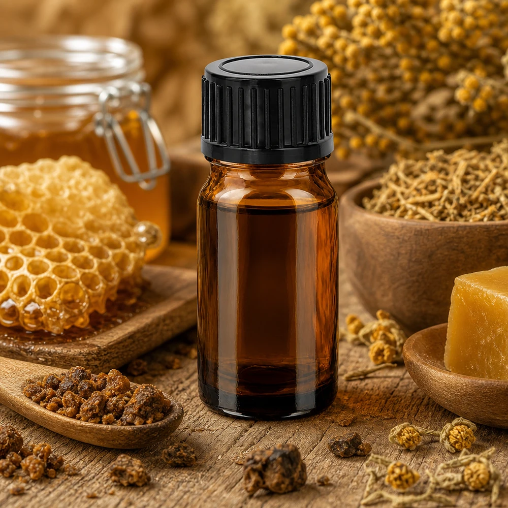 BrownLine glazen flesje 5ml met robuuste zwarte dop voor het veilig bewaren van etherische oliën
