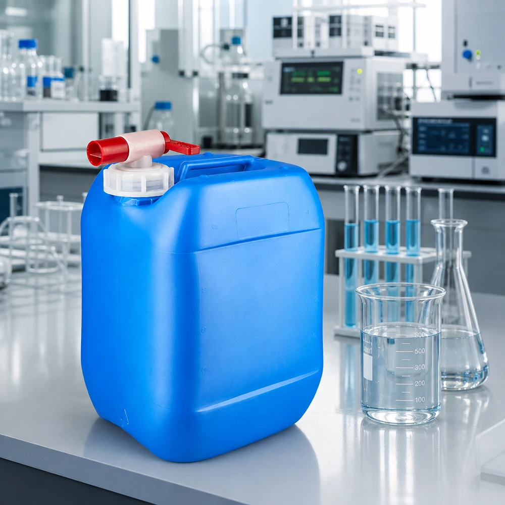 Canister 10 liter blauw met aftapkraan Draagbare jerrycan van 10 liter met ingebouwde aftapkraan voor het gedoseerd afnemen van vloeistoffen