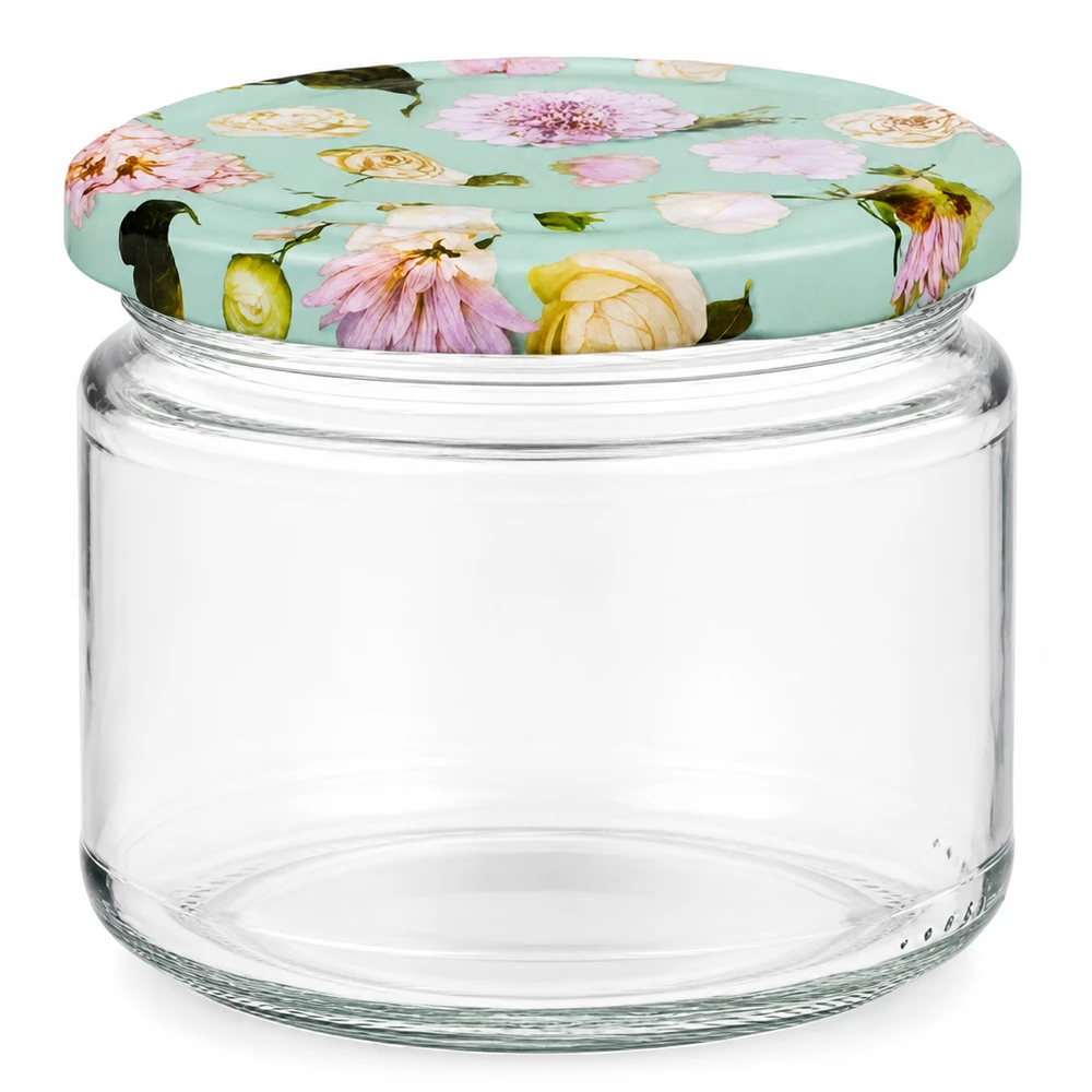 Ronde pot van 330 ml + deksel BasicSeal bloem mint UNiTWIST Ronde pot van 330 ml + deksel BasicSeal bloem mint UNiTWIST