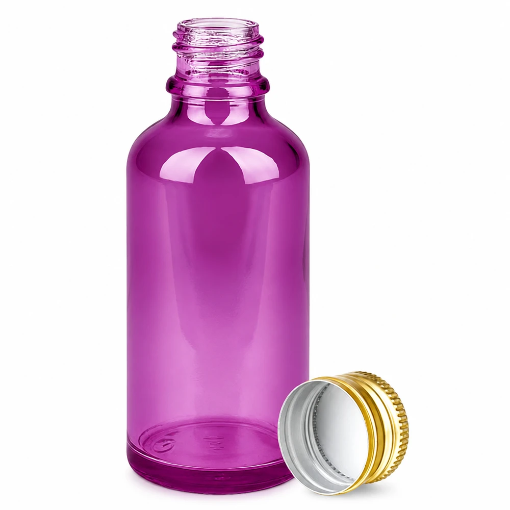 Elegante paarse fles 50ml met standaard 11mm schroefdraad voor professionele toepassingen