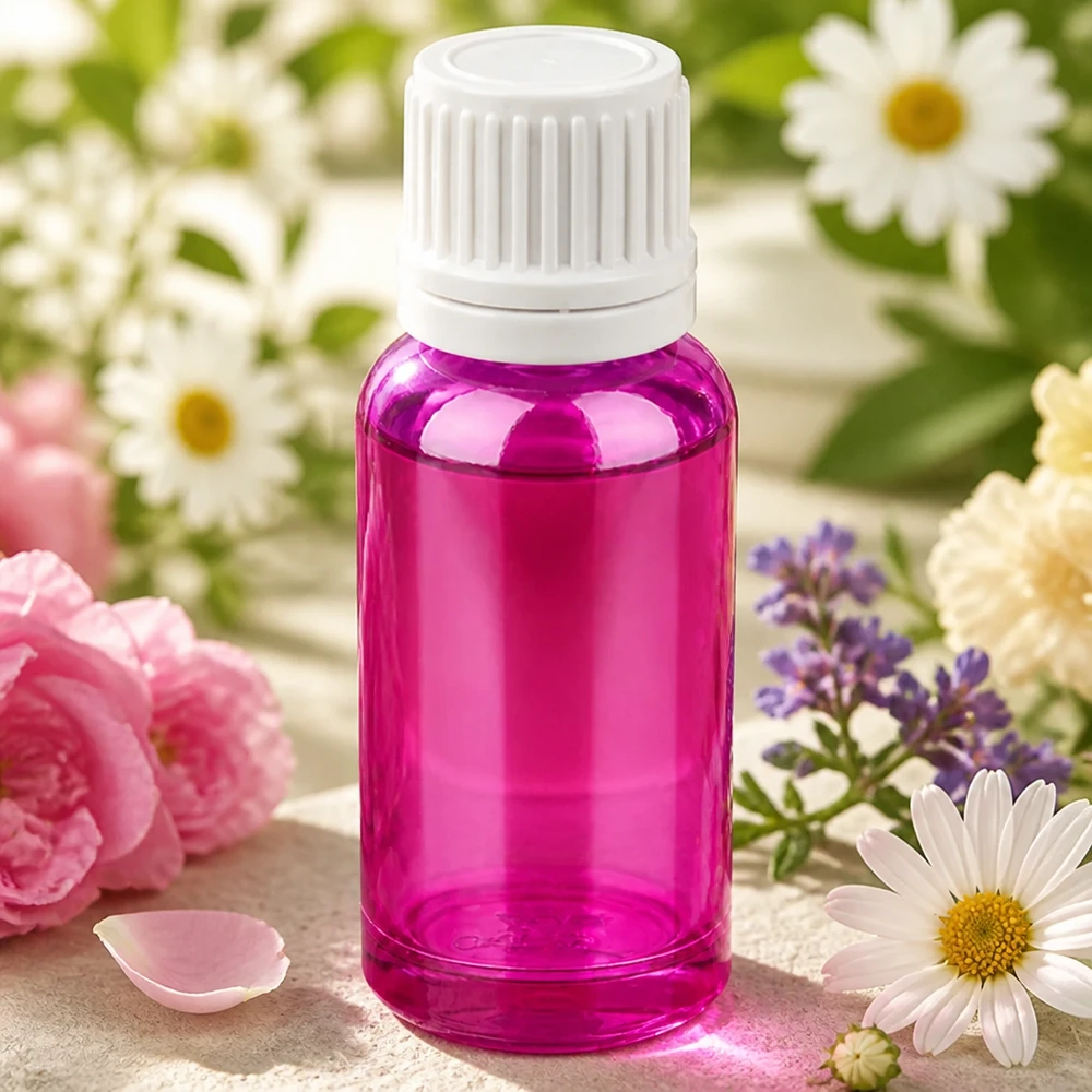 Hoogwaardige druppelfles glas 20ml paars met 0,7mm precisie dosering voor apotheken