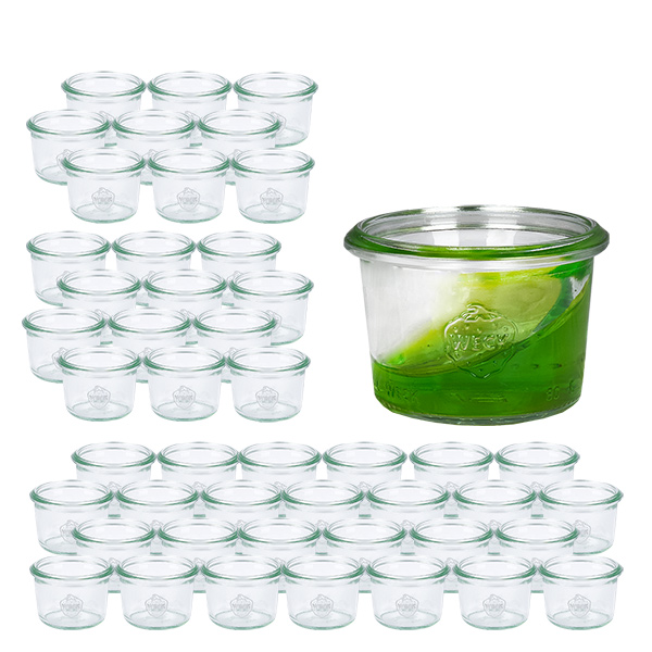 Set van 48 Weckpotten 80 ml bekers