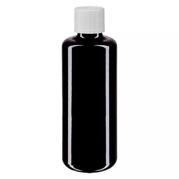 Apothekersfles viol. 100ml druppelaar wit KiSi pc. Apothekersfles viol. 100ml druppelaar wit KiSi pc.