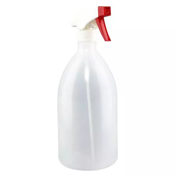 Laboratoriumfles met nauwe hals 1000ml met sproeikop Laboratoriumfles met nauwe hals 1000ml met sproeikop