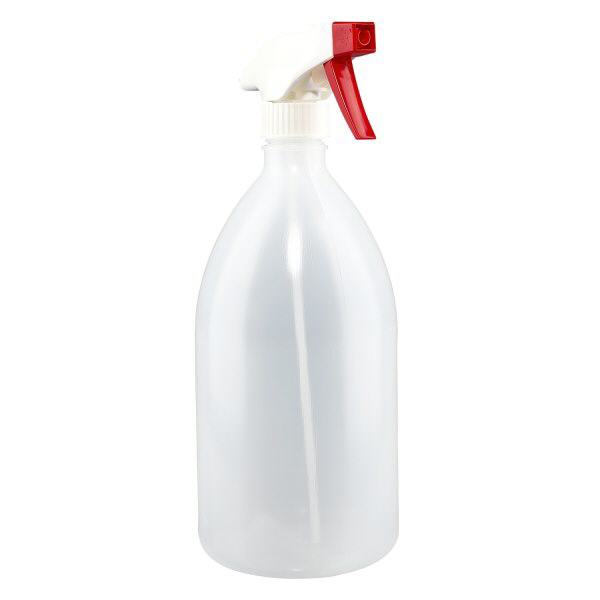 Laboratoriumfles met nauwe hals 1000ml met sproeikop Laboratoriumfles met nauwe hals 1000ml met sproeikop