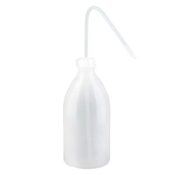 Laboratoriumfles met nauwe hals 500 ml met sproeisluiting Laboratoriumfles met nauwe hals 500 ml met sproeisluiting