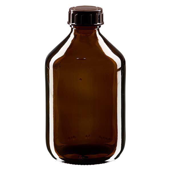300ml Euro-medicijnfles bruin met bruine schroefsluiting 300ml Euro-medicijnfles bruin met bruine schroefsluiting