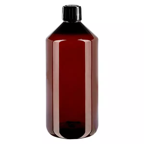 PET-fles 1000ml met zwarte spuitdop OV