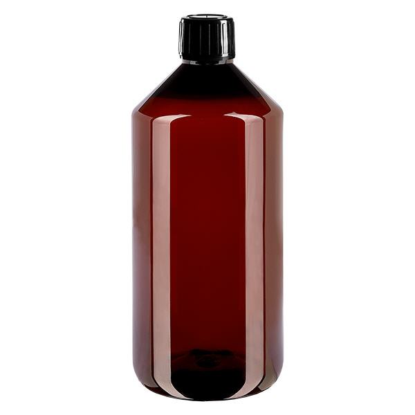 PET-fles 1000ml met zwarte spuitdop OV PET-fles 1000ml met zwarte spuitdop OV