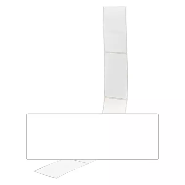 20 etiketten, wit, verwijderbaar 54x154.5mm Witte etiketten 54x154,5mm om te labelen in een pak van 20 op een neutrale achtergrond