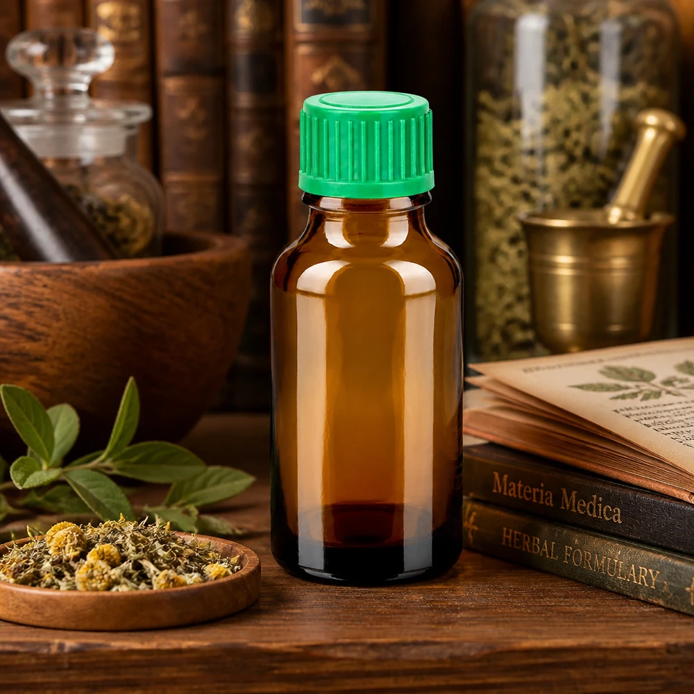 20ml Druppelflesje 0.8mm groen STD BrownLine UT18/20 Veelzijdig 20ml druppelflesje met groene dop voor tincturen, extracten en vloeibare supplementen