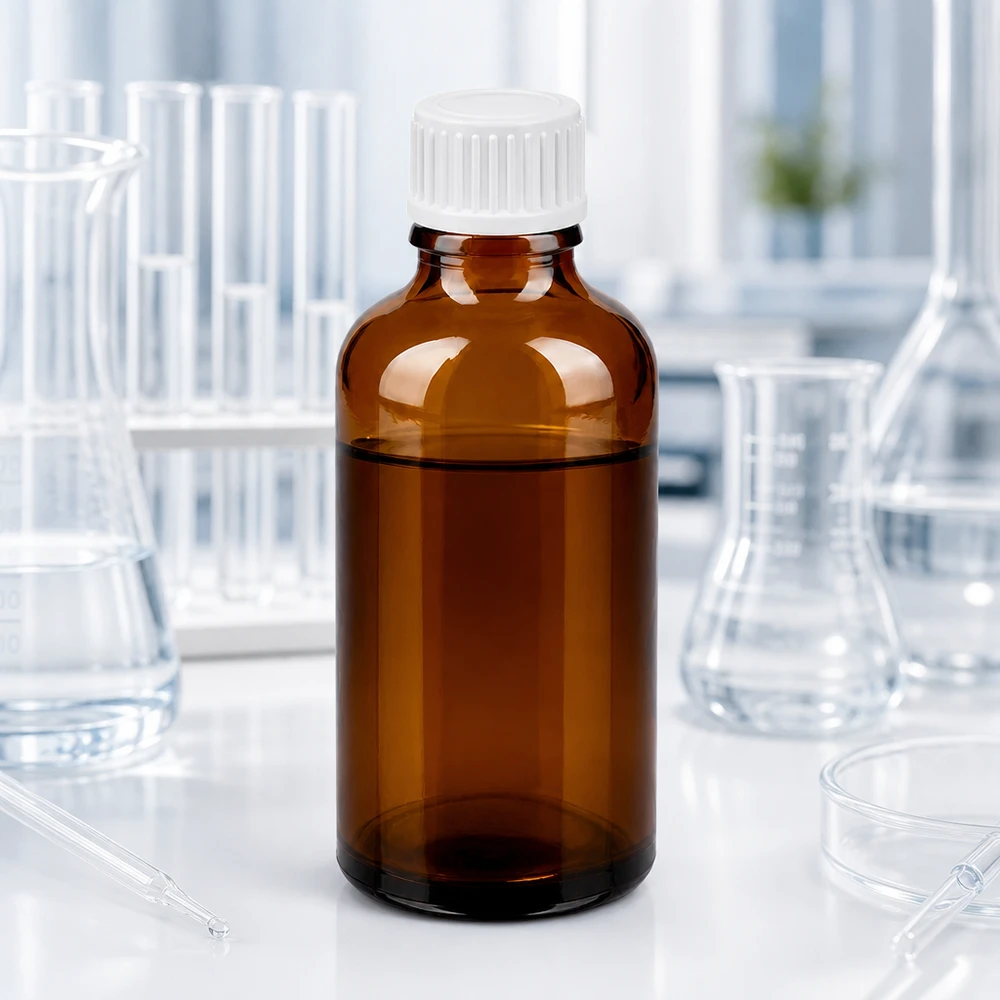 Laboratoriumkwaliteit druppelfles 50ml van getint glas met nauwkeurig doseerhulpstuk voor reagentia