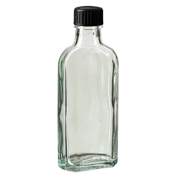 100 ml witte meplatfles met DIN 22 monding, inclusief schroefsluiting DIN 22 zwart van LKD 100 ml witte meplatfles met DIN 22 monding, inclusief schroefsluiting DIN 22 zwart van LKD