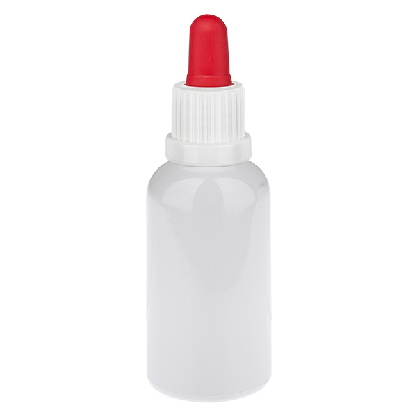 30 ml pipetflesje wit/rood originele sluiting WhiteLine UT18/30 30 ml pipetflesje wit/rood originele sluiting WhiteLine UT18/30