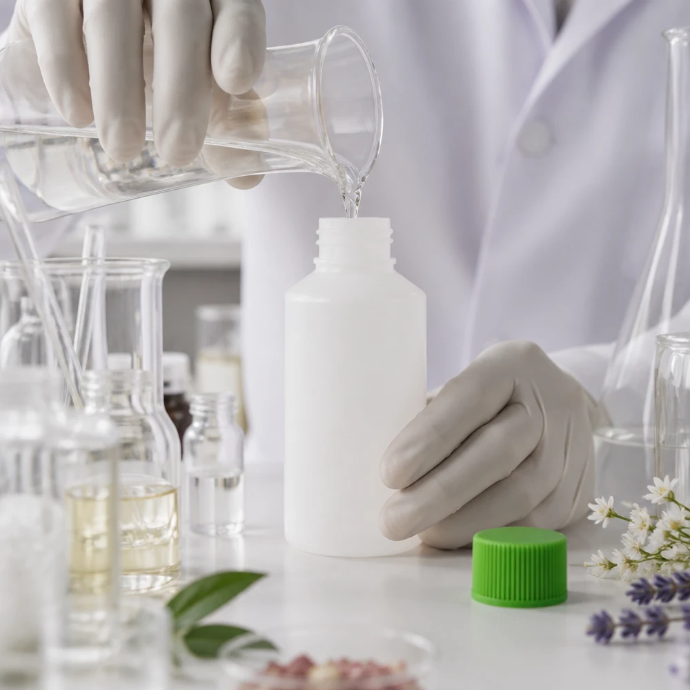 PET cilinderfles 50ml wit met schroefsluiting groen Compacte witte apothekersfles van 50 ml HDPE met groene dop voor etherische oliën en extracten