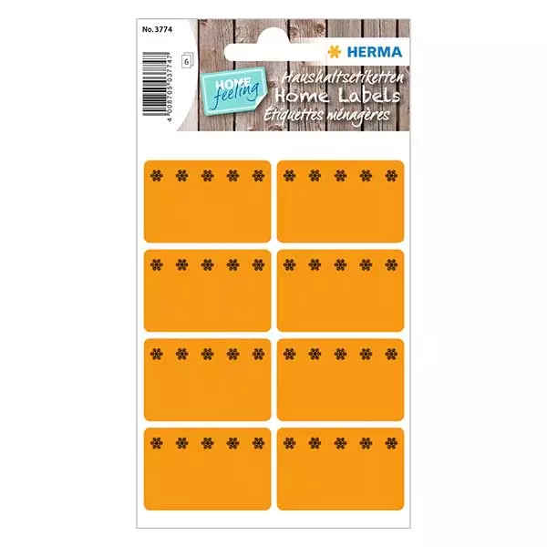 Diepvries etiketten oranje (48 stickers) 26x40mm