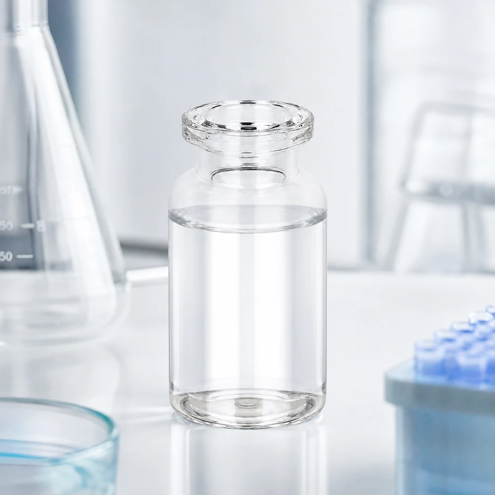 Injectiefles helder glas 10ml Injektionsflasche 10ml aus hochwertigem Klarglas mit flachem Boden und weitem Öffnungsrand