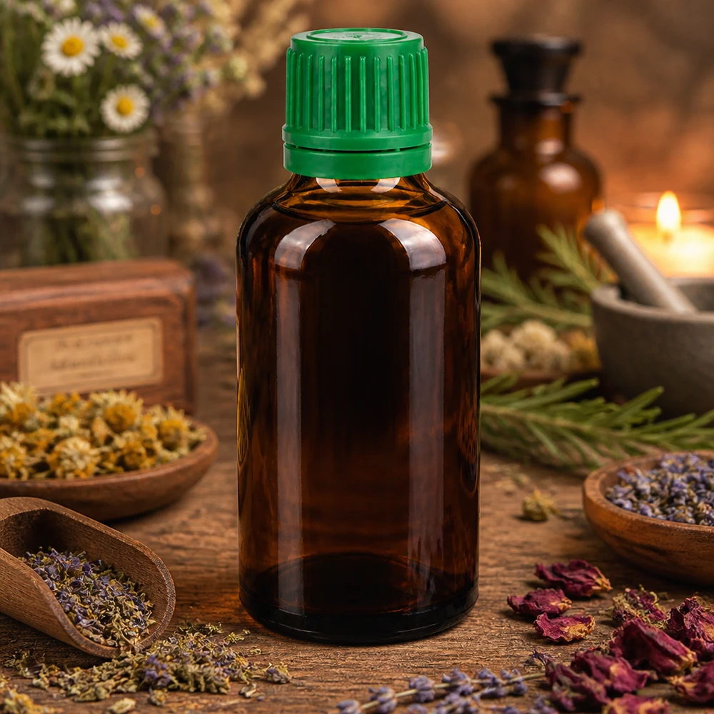 50ml fles 11mm SV groen OV BrownLine UT18/50 Handige amberkleurige glazen fles 50ml perfect voor reisporties en mobiele toepassingen