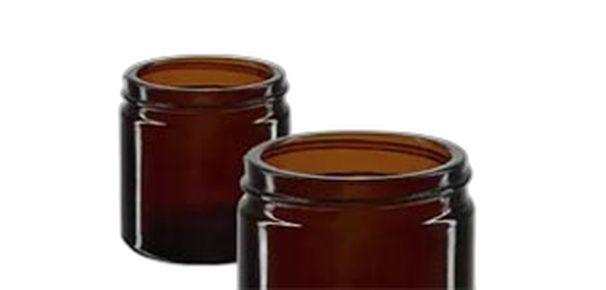 Glazen pot bruin zonder deksel