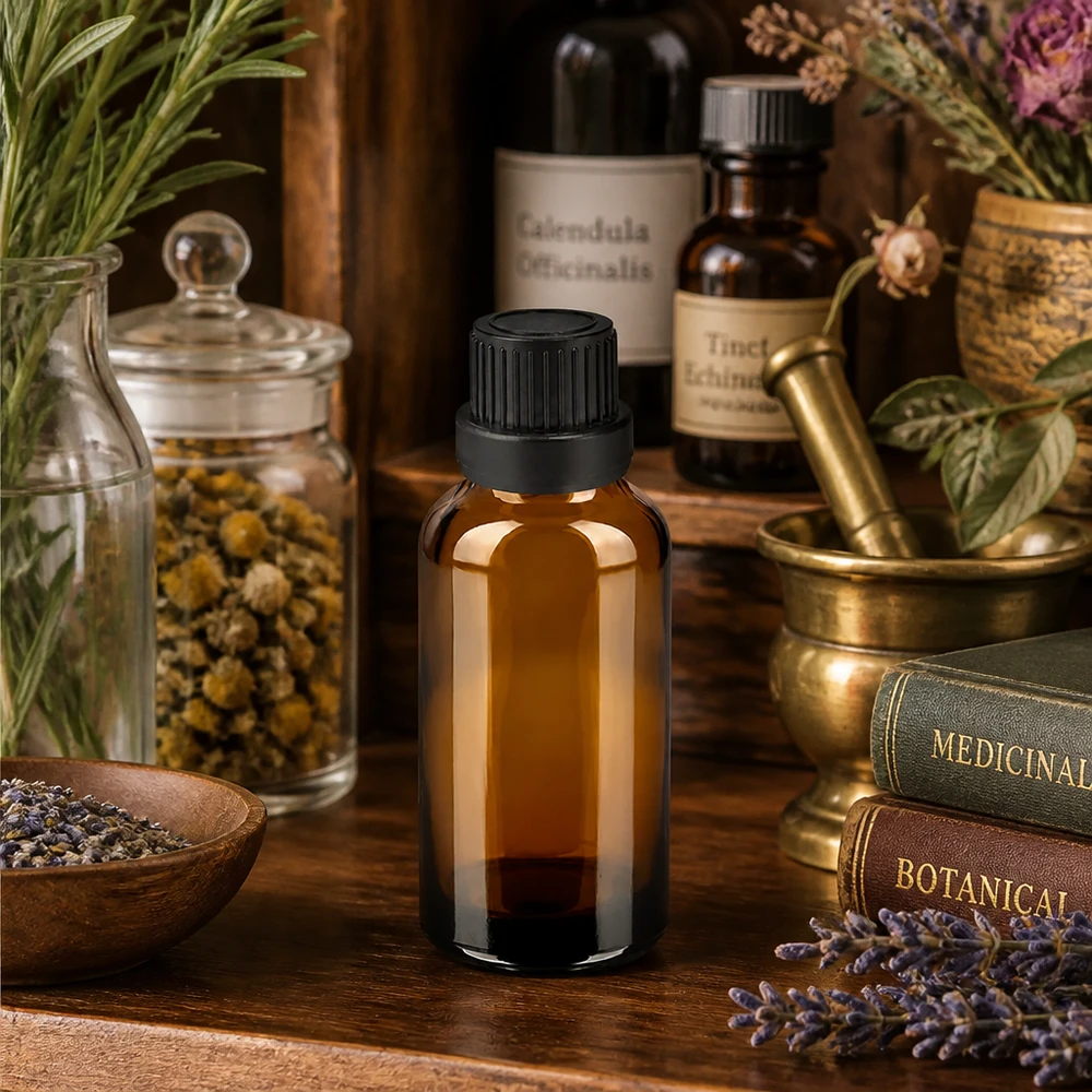 30ml amberkleurig glazen flesje met verzegelbare verzegelbare sluiting voor farmaceutische toepassingen