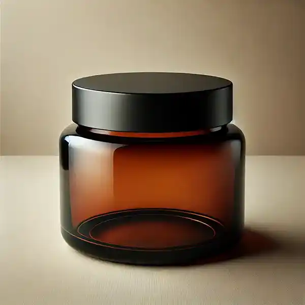 Glastiegel braun