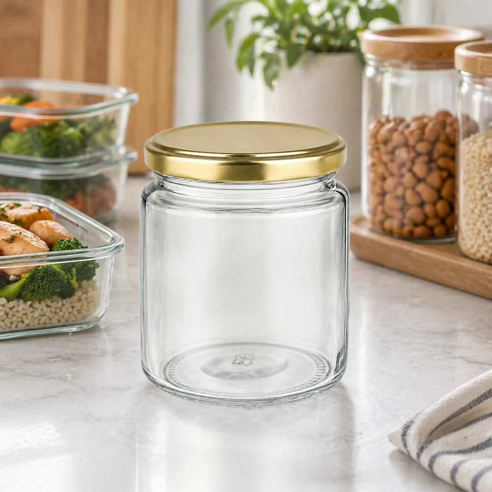 Honingpot 350 g met gouden BasicSeal UNiTWIST-deksel Honingpot 350 g met gouden BasicSeal UNiTWIST-deksel