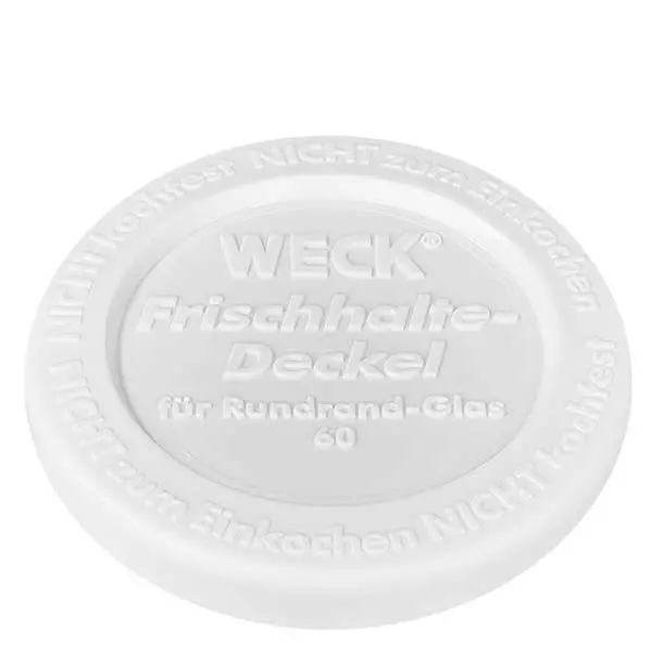 WECK keep-fresh deksel RR60 wit transparant voor ronde pot 60mm diameter inmaakpot accessoires
