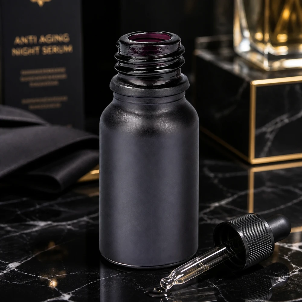 Compact 10ml apothekersflesje BlackLine UT18/10 perfect voor op reis en onderweg