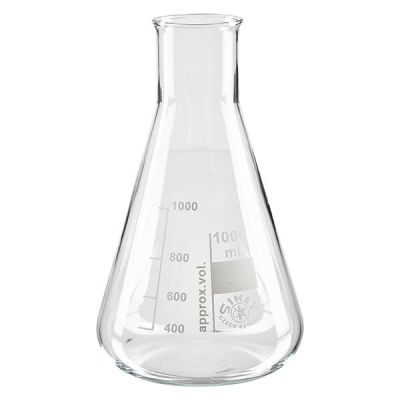 Erlenmeyer borosilicaat, brede hals, gegradueerd